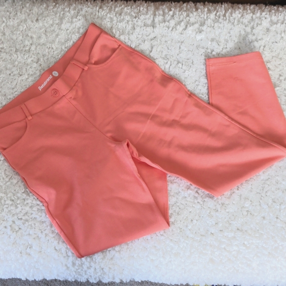 Betabrand 7 pocket Dress Pant Yoga Pants, NWOT never worn, Coral XL-Short Petite - Picture 1 of 11